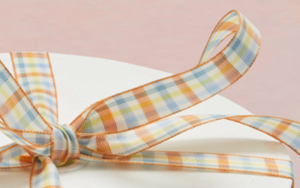 Plaid Japanese Ribbon Spool, Peggy