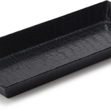 Urushi Paper Vide-Poche, Black Croc