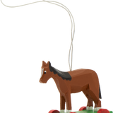 Miniature Pull-Along Animal Wooden Ornament