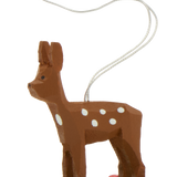 Miniature Pull-Along Animal Wooden Ornament