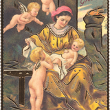 Embossed Christmas Choosing Keeping Postcard