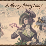Embossed Christmas Choosing Keeping Postcard