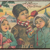 Embossed Christmas Choosing Keeping Postcard