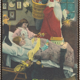 Embossed Christmas Choosing Keeping Postcard
