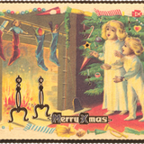 Embossed Christmas Choosing Keeping Postcard