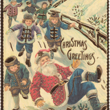 Embossed Christmas Choosing Keeping Postcard