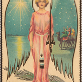 Embossed Christmas Choosing Keeping Postcard