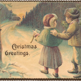 Embossed Christmas Choosing Keeping Postcard