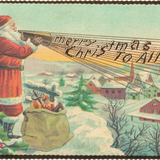 Embossed Christmas Choosing Keeping Postcard