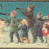 Embossed Christmas Choosing Keeping Postcard