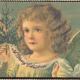 Embossed Christmas Choosing Keeping Postcard