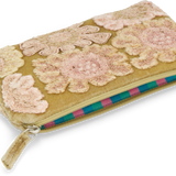 Anke Drechsel Small Silk Velvet Embroidered Pouch