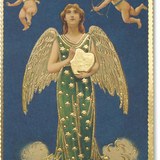 Embossed Christmas Choosing Keeping Postcard