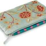 Anke Drechsel Small Silk Velvet Embroidered Pouch