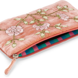 Anke Drechsel Small Silk Velvet Embroidered Pouch