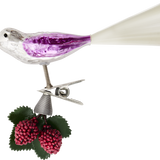 Bird with Raspberries Christmas Ornament