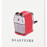 Japanese Embroidered Patch Greeting Card, Sharpener