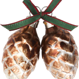 Two Pine Cones Christmas Ornament