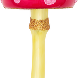 Pink and Gold Mushroom Glass Ornament