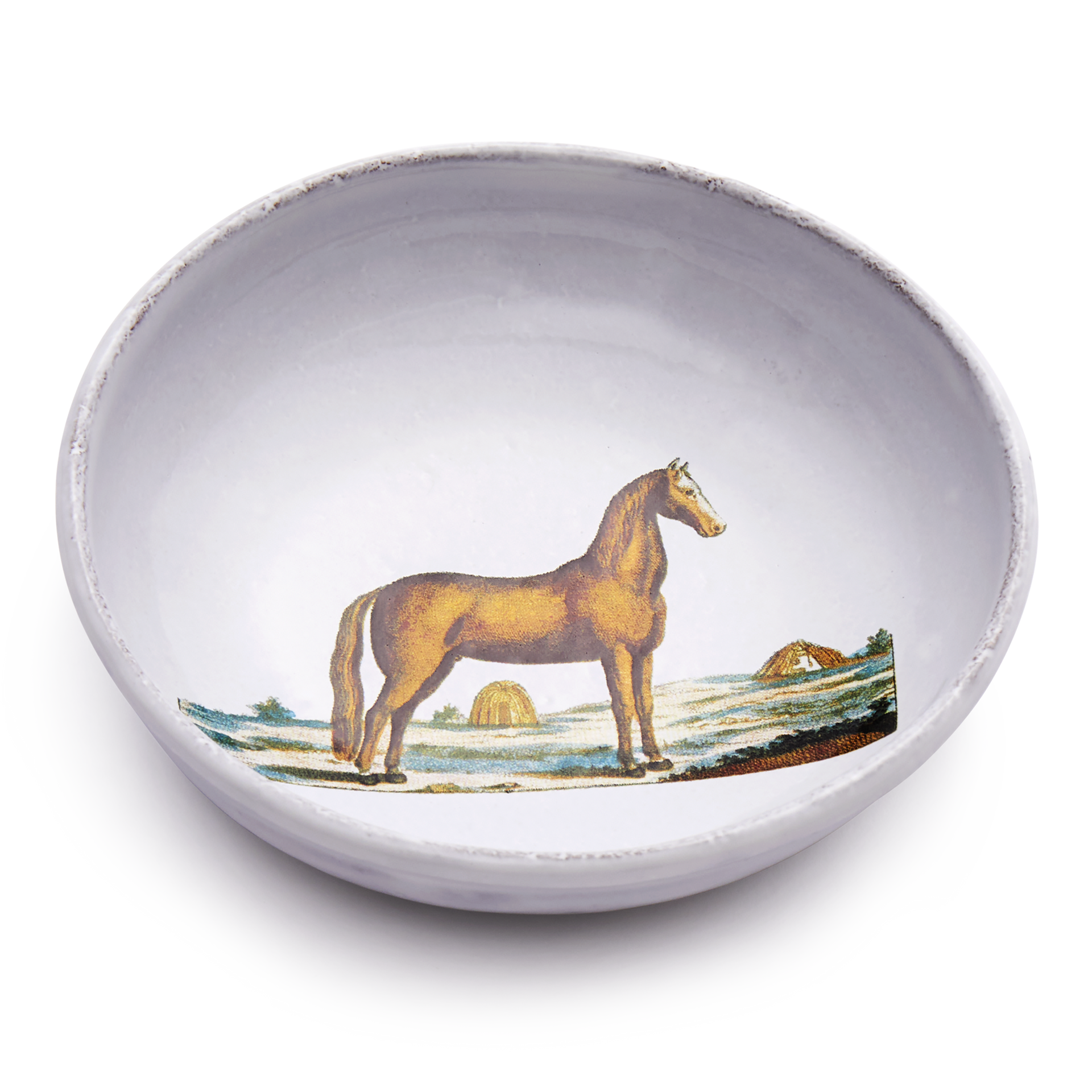 Astier de Villatte x John Derian Desk, Small Brown Horse Dish