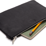 Black Leather A5 Document and Passport Case