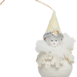 Snow Doll with Pointy Hat Spun Cotton Ornament