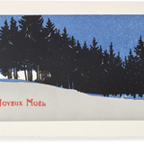 Letterpress Christmas Greeting Card, Joyeux Noel