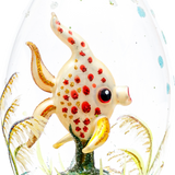 Clownfish in a Globe Glass Ornament