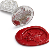 French Wax Seal, Basket of Flowers