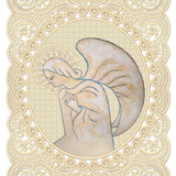 Jean Cocteau Lace Card, Gabriel with Lilies