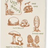 Letterpress Nature Mushrooms Greeting Card