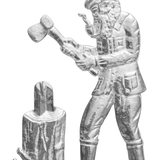 Lumberjack Tin Ornament