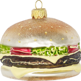 Cheese Burger Glass Ornament