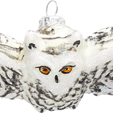 Snowy Owl Glass Ornament