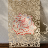 Jean Cocteau Lace Card, Rose