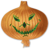 Spooky Onion Holographic Stickers