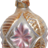 Mini Ball with Flowers Glass Ornament