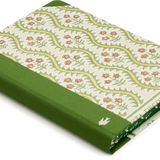 Extra-Thick "Composition Ledger" Notebook, Dominoté Tralci e Fiori, Tricolore Green