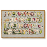 Embossed Nostalgic Postcard, Vegetable Parade