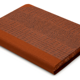Extra-Thick "Composition Ledger" Notebook, Brown Alligator