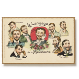 Choosing Keeping Embossed Nostalgic Postcard, Moustaches