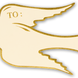 Choosing Keeping Gold Foiled Bird "To" Labels