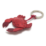 Italian Leather Keyring, Crab