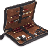 Black Large Leather Pencil Case