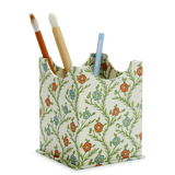 Scanlon Apparati Pen Pot, Orange & Teal Flowers
