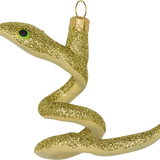 Little Curly Snake Glass Ornament