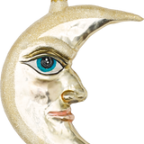 Gold Half Moon Glass Ornament