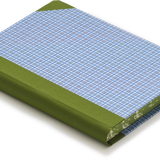 Extra-Thick "Composition Ledger" Chiyogami Notebook, Blue Plaid