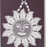 Starched Lace Hanging Ornament, Sun