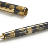 Black and White Calico Platinum #3776 Celluloid Fountain Pen